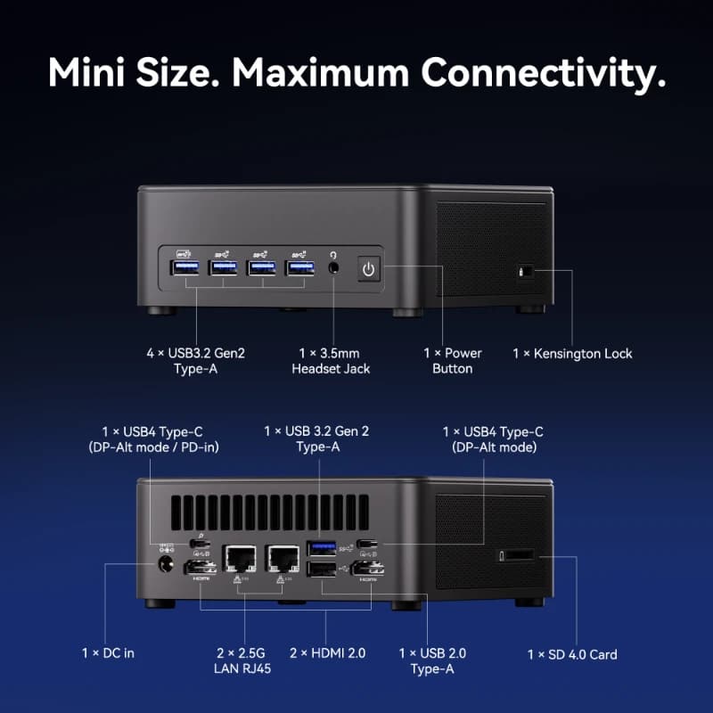 GEEKOM IT13 Max AI Mini PC Intel® Core™ Ultra 9 185H
